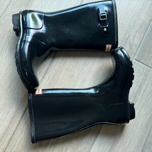 Hunter Boots - Black - Kids Size 3B/4G